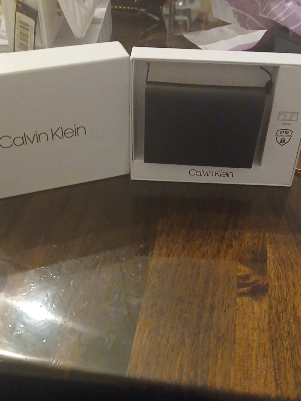 Calvin Klein Black Leather Wallet in Branded Box